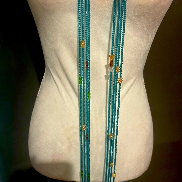 Single strand  tie-on waist beads 38 Inches Length - Picture 4 of 8